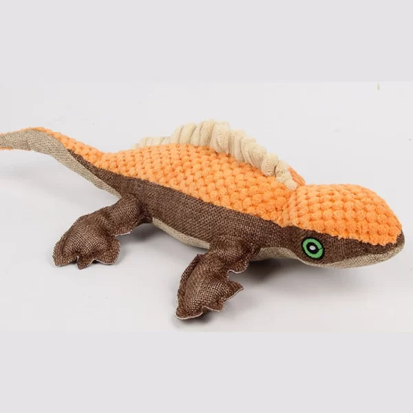 Cute Plush Stuffed Pet Chew Toys With Squeakers Lizard - Image 5