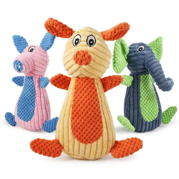 Plush Stuffed Pet Chew Toys With Squeakers Large Elephant - Image 2