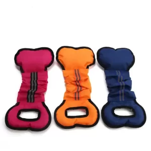 Stuffed Toy of Durable Squeaky Chew Toy Bone Shape