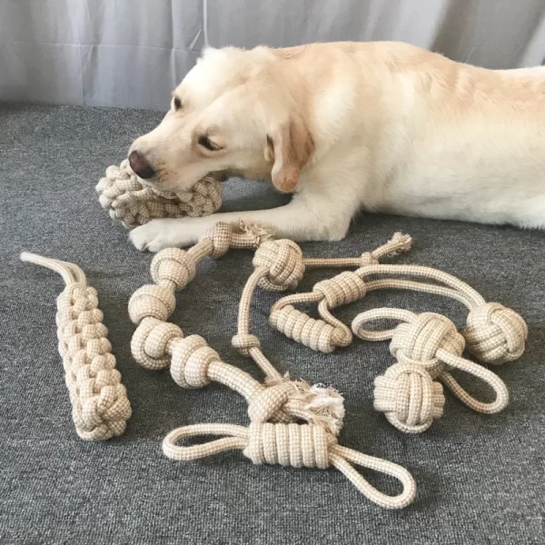 Hemp Rope Knot Toys of Dog Chew Toy rope toys - Image 2
