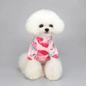 Cartoon Printed Autumn Clothes for Dogs and Cats