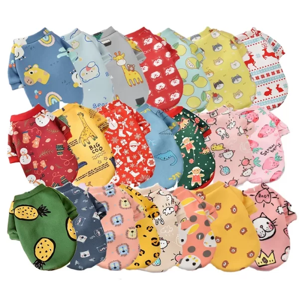 Cartoon Printed Autumn Clothes for Dogs and Cats - Image 2