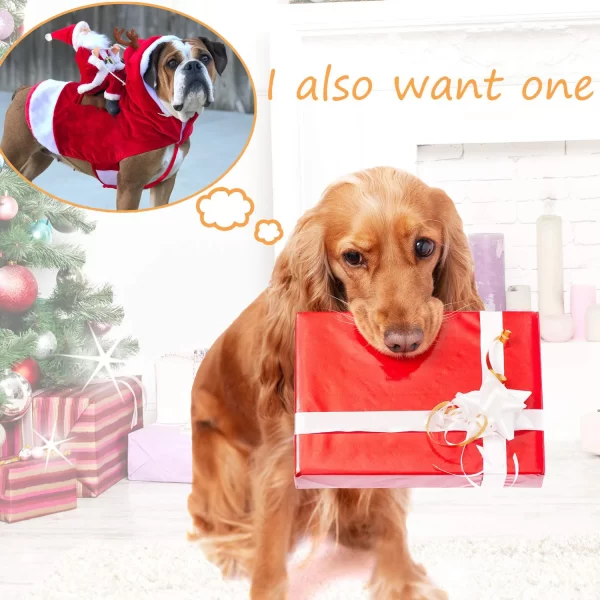 Funny Christmas Santa Claus Riding Clothes for Dogs - Image 5