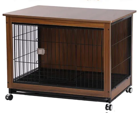 Wood Dog Crate 