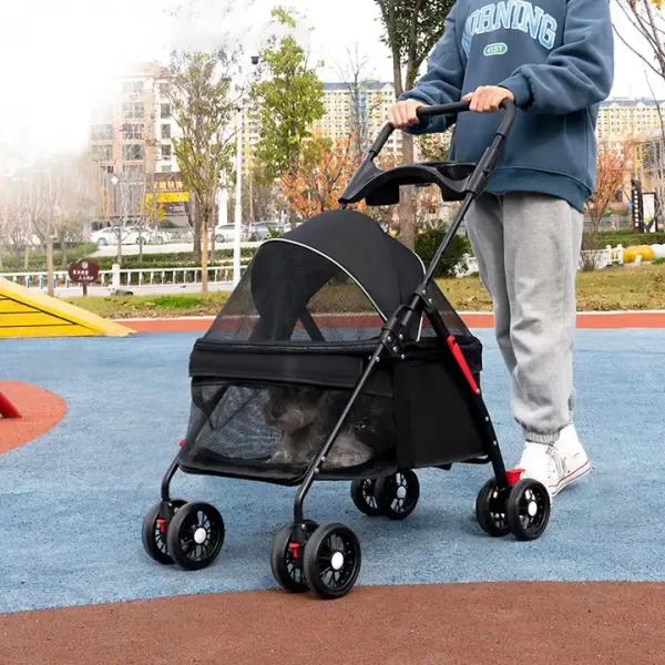 Pet Strollers of Dog Walk Folding Travel Carrier - Image 2