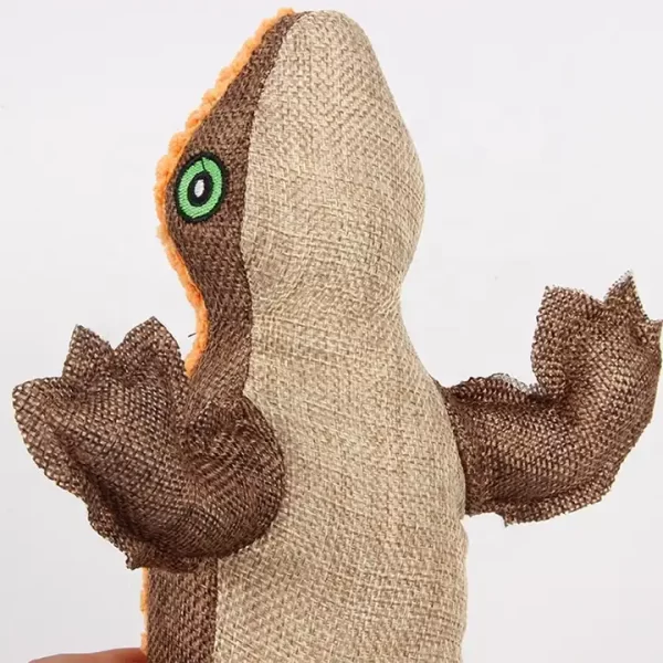 Cute Plush Stuffed Pet Chew Toys With Squeakers Lizard - Image 3