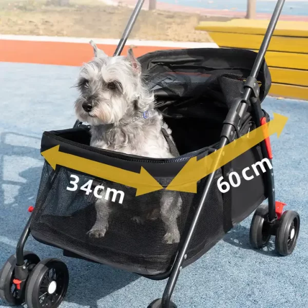 Pet Strollers of Dog Walk Folding Travel Carrier - Image 7