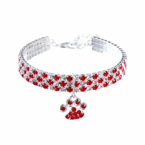 Dog Cat Necklace Diamond Pet Chain Cat Crystal Collar