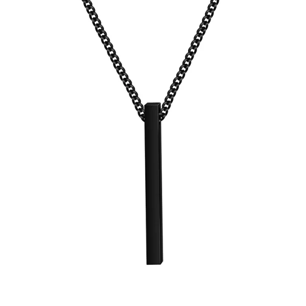Personalized stainless steel pillar bar photo necklace - Image 6