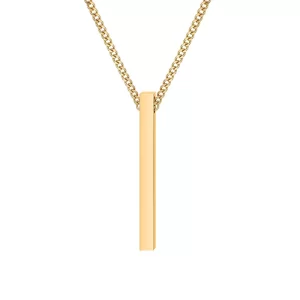 Personalized stainless steel pillar bar photo necklace