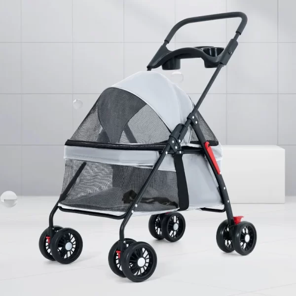 Pet Strollers of Dog Walk Folding Travel Carrier - Image 5