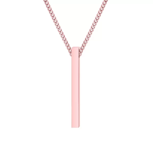 Personalized stainless steel pillar bar photo necklace - Image 4