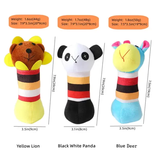 Plush Bite-Resistant Molar Squeaky Dog Toy Panda - Image 7
