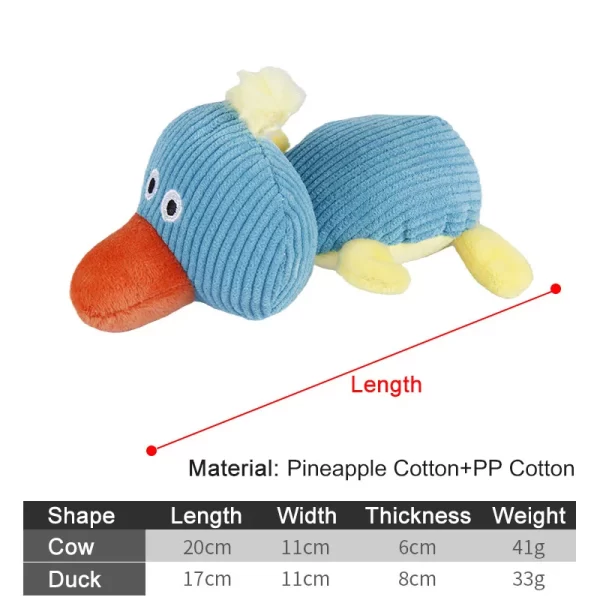 Dog Chew Toy Teeth Cleaning Plush Stuffed Toys Duck - Image 6