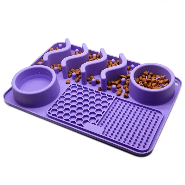 All-in-one Dog Food Mat Dog Bowl Water Feeder